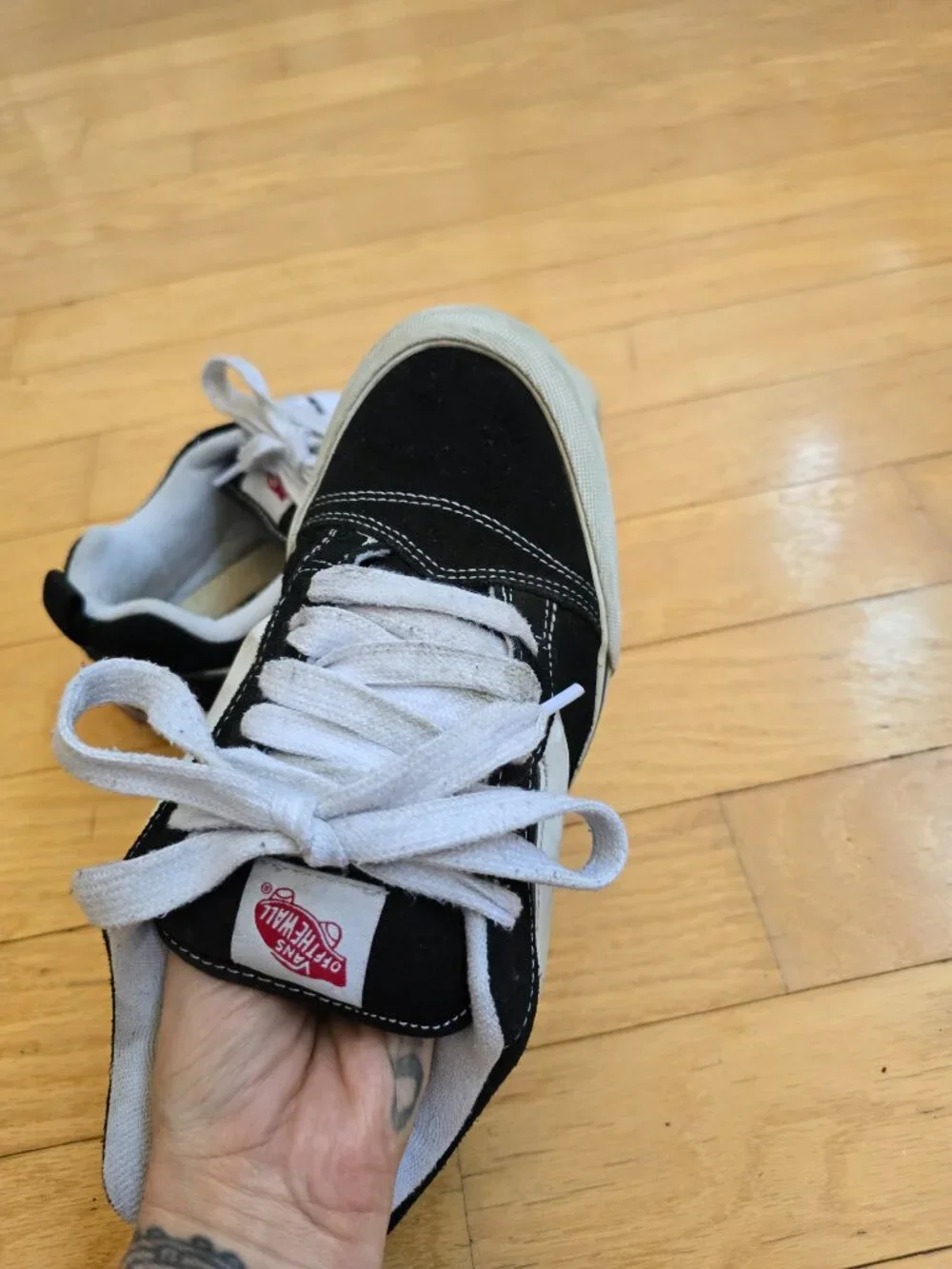 Vans | Knu Skool Y2K Black White Chunky Puffy Tongue Sneakers | WMS 9